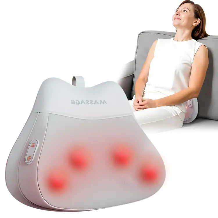 Cordless Shiatsu Back and Neck Massager with Heat Deep Tissue Kneading