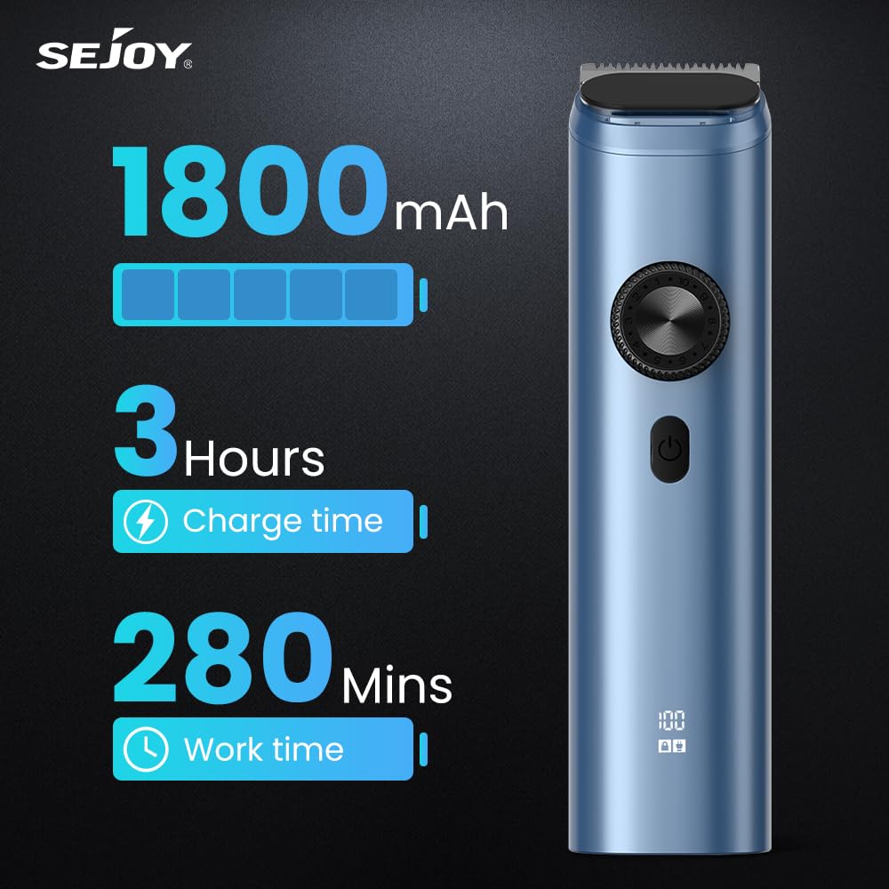 Men's Electric Waterproof  Grooming Kit Beard, Nose & Hair Trimmer - Blue