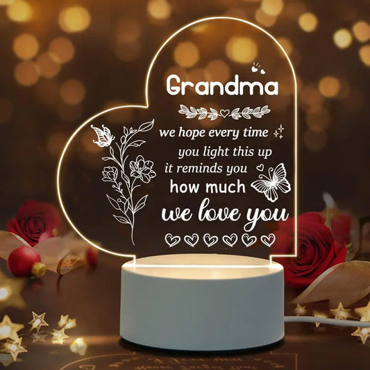 Grandma Heart Light Gift
