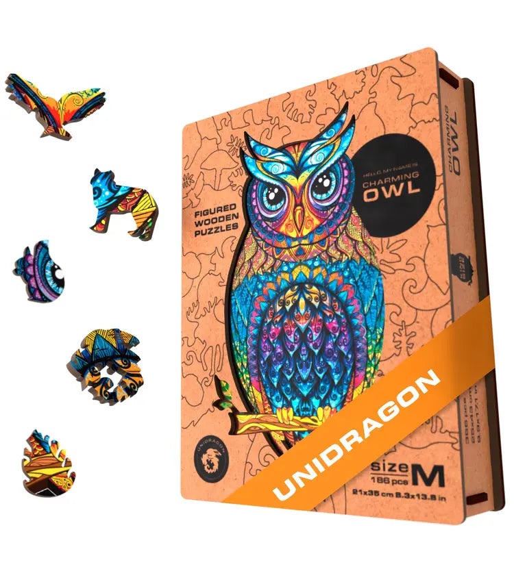 186pc Charming Owl Wooden Jigsaw