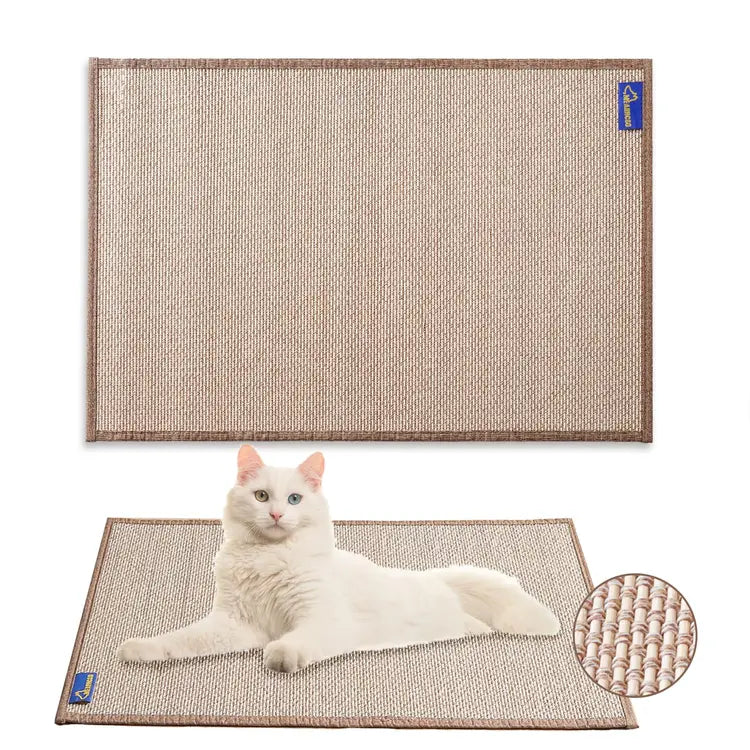 🐱🌿 2-Pack Bamboo Cat Scratcher Mat – 60x40cm 🌿🐱