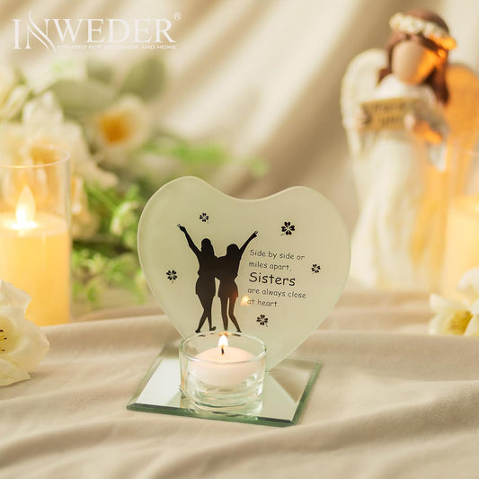 💖 Heart Shaped Tealight Candle Holder – A Gift of Love for Sisters 💖