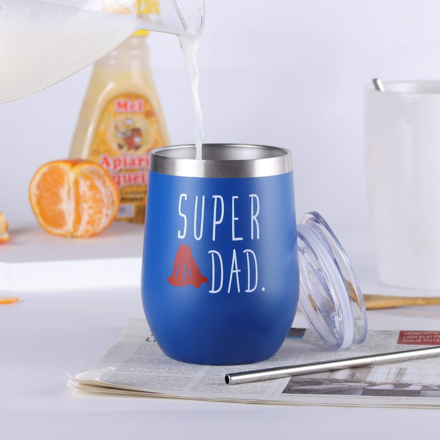 💪 Perfect Gift For Super Dad – Insulated 12oz Tumbler 💪